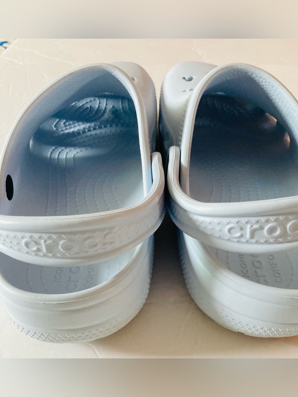 CROCS Womens SZ 11 Mens SZ 9 Light Blue Classic Clog Mules Disney - Picture 5 of 12